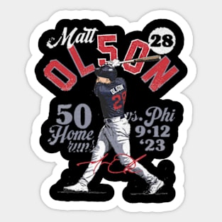 Matt Olson Atlanta 50 Homers Sticker